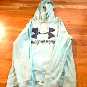 Blue, Under Armor, sweatshirt.